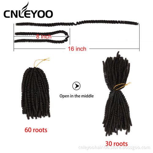 2021 Colorful Spring Twist Crochet Hair 8 Inch 60 Roots Passion Twist Pre-Looped Crochet Braids For Beauty